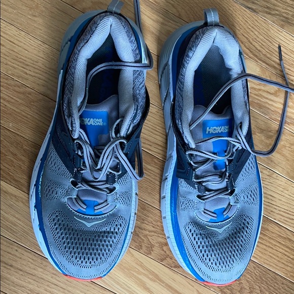 Hoka One One Gaviota 2  Blue Gray Men Size 11M - Picture 3 of 10